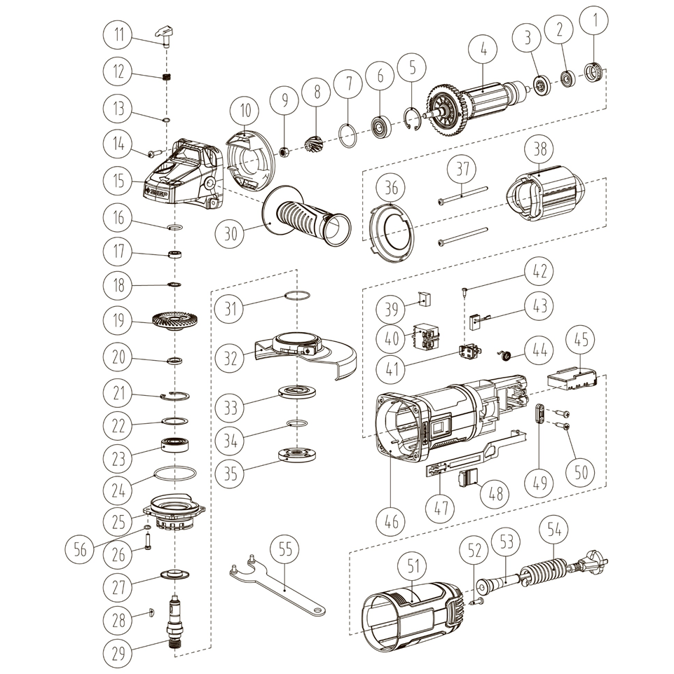 УШМ (Болгарка), 125 мм, компакт УШМ-П125-1500 ПСТ
