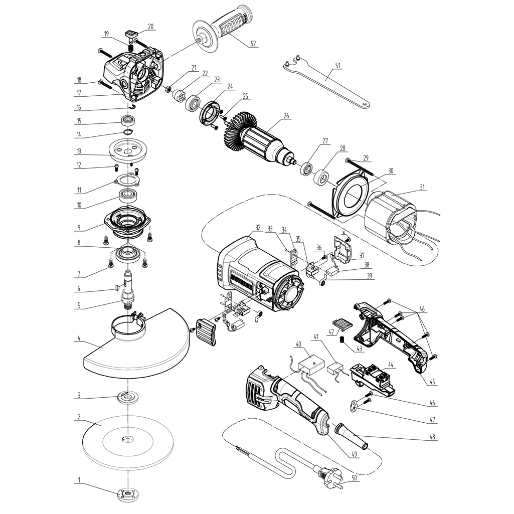 УШМ (Болгарка), 230 мм AGS-230-2200 S
